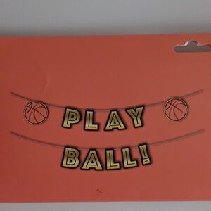 BASKETBALL PARTY BANNER - PLAY BALL!